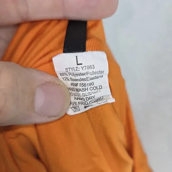 Skirt Size Large Womens Orange Athletic Gym Training Skirts Athleisure Workout - Picture 4 of 11